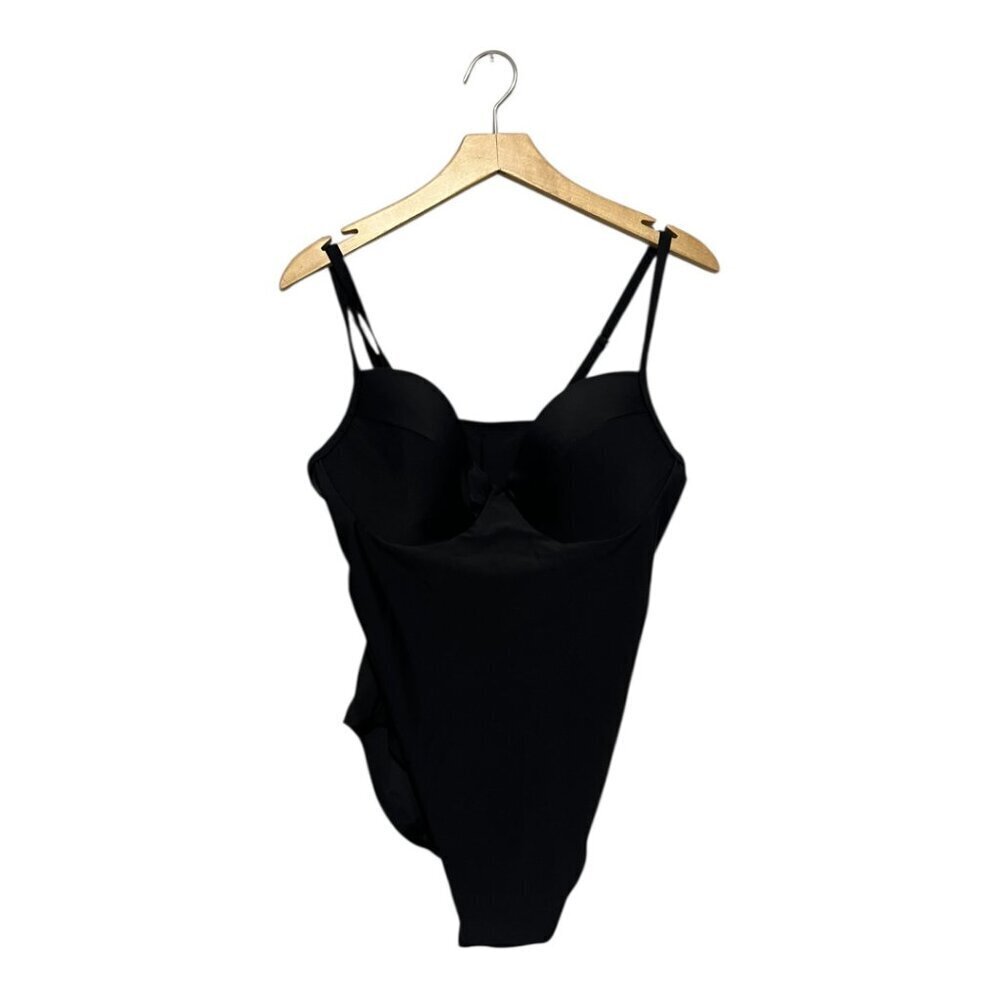Newport News One Piece Swimsuit Women's Sz 16 Black Bathing Slimming